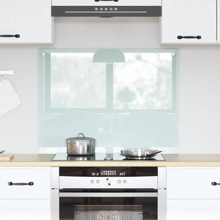 vidaXL - Keukenachterwand - Melk - 80 - x - 60 - cm - gehard - glas