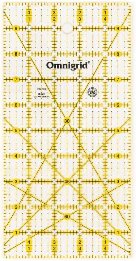 Quiltliniaal 5x10 inch voor Precisie Snijden van Stof
