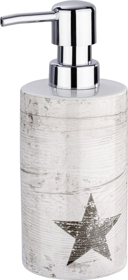 Wenko Zeepdispenser Star 360 Ml 7 X 18 Cm Keramiek Taupe