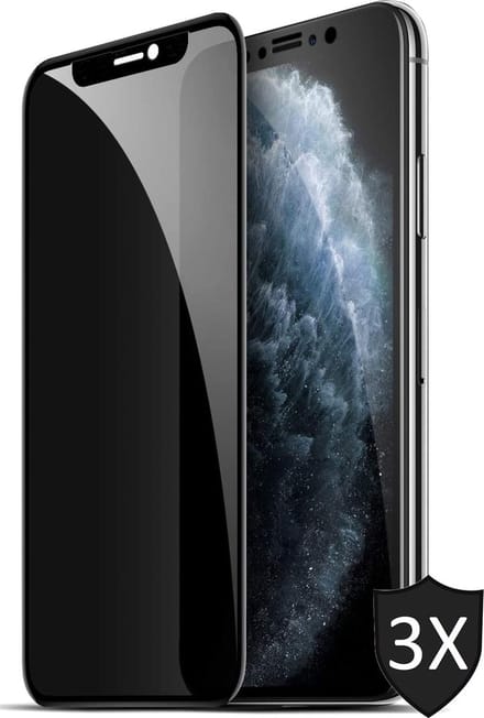 Privacy Screenprotector geschikt voor iPhone 11 / XR - 3x FullGuard Screen Protector