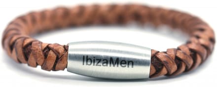 IbizaMen KIDS - jongens - armband - leer - cognac - vintage - 5mm