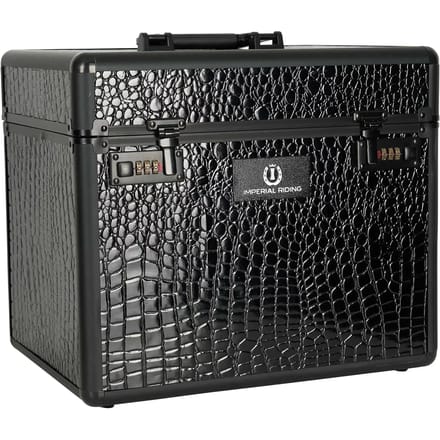 Imperial Riding - Grooming Box Shiny - Black / Black Croco