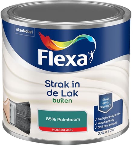 Flexa - Strak In De Lak Buitenlak Hoogglans - 85% Palmboom - Mengverf - 500 Ml