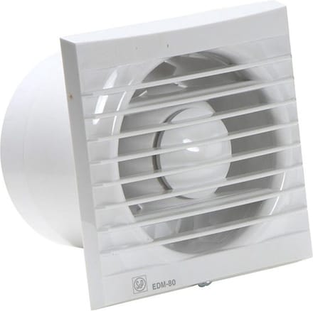 Soler & Palau EDM-80NZ Toilet-/doucheventilator 122x122mm - inbouw - 9W - 33dB - Wit