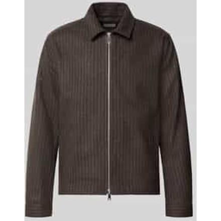 Regular fit jack van wolmix met platte kraag model 'Barnaby'