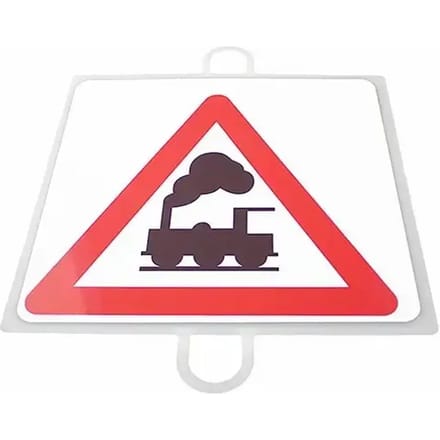 Verkeersbordgevaar nr. 4 (niveau zonder barrières)