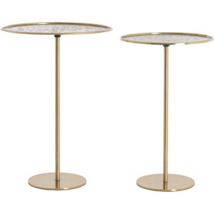 Light & Living - Bijzettafel LIA - Ø38x54 cm - Brons - Set van 2