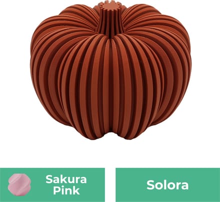 Solora pompoen beeld – Decoratief beeld - Sakura Roze - 3d geprinte beeld – Herfst woondecoratie - 10CM