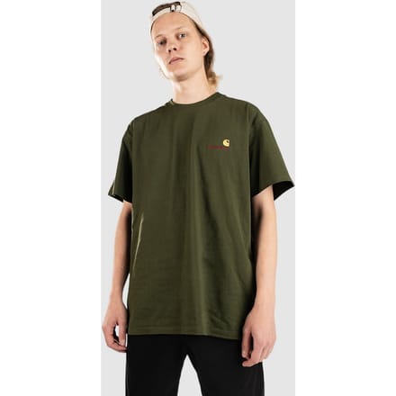 Carhartt WIP American Script T-Shirt groen