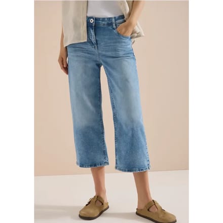 3/4 High Waist Wide Legs jeans in Slim Fit