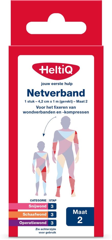 Heltiq Netverband 4,2cm x 1m (gerekt) maat 2 1 Stuks