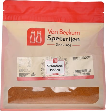 Van Beekum Specerijen - Kipkruiden Pikant - 1 KG (hersluitbare stazak)