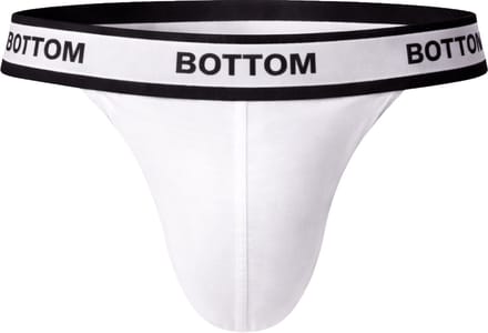 Barcode Berlin Suspender BOTTOM White-Black - MAAT S - Heren Ondergoed - String voor Man - Mannen Thong