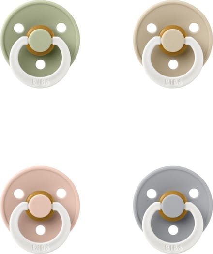 Bibs fopspeen 18 -24 maand set 4 stuks - Cloud Glow - Sage Glow - Blush Glow - Vanilla Glow maat 3