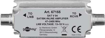 Goobay SAT/BK Inline Amplifier 47 MHz - 2400 MHz