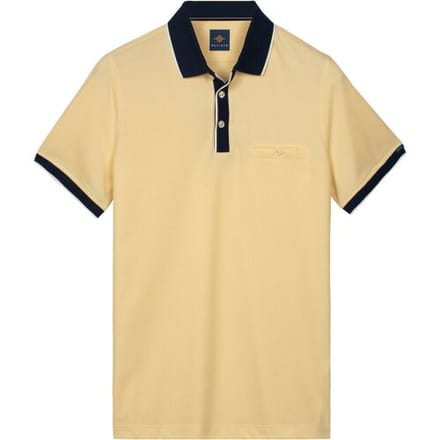 Baileys Polo Uni Color Buttoned Chestpocket Solid Color Fabric Details Maisgeel / male
