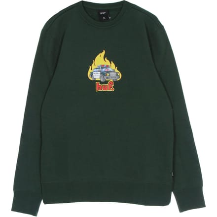 Roasted Crew herensweatshirt met ronde hals donkergroen