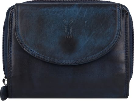 Jack Kinsky Nelson Portemonnee RFID Leer 12,5 cm - Jongens - Horizontaal - marine