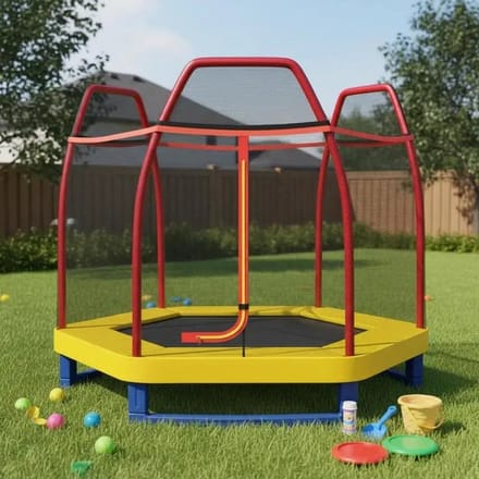 Dailygoods 7 Voet Kinder Recreatie Springkussen Trampoline-Rood