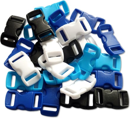 Ilènne - Paracord sluiting - Blauw Navy Mix - plastic - 25 stuks - voor armband