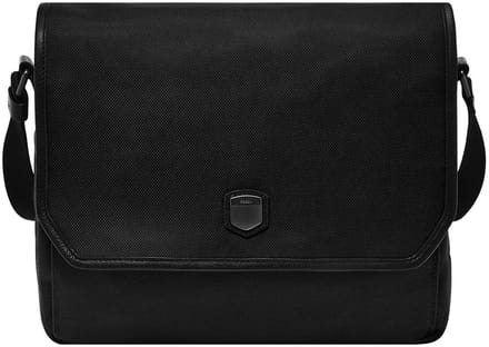FOSSIL Schoudertas Laptoptas met laptopvak Hayes Courier Black Zwart