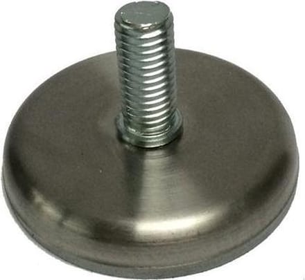 FLE - Stalen stelvoet rvs look rond ø 5,5 cm en hoogte 1 cm (M10)