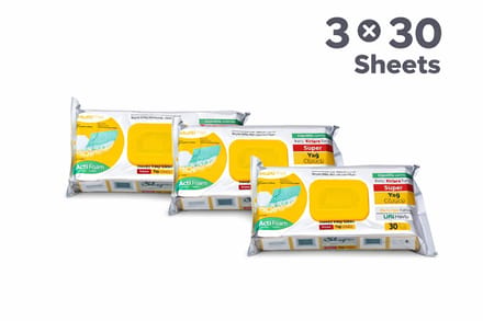 Sleepy Easy Clean Degreasing Cleaning Wipes 3×30 Sheets – Kitchen Grease Remover Wipes – Multi Surface Cleaning Cloths