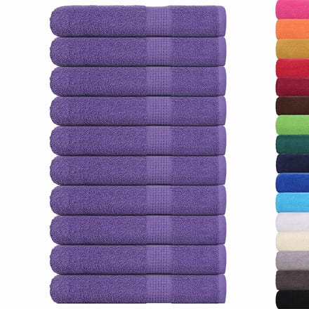 vidaXL - Handdoeken - FROGN - 10 - st - 100x200 - cm - 360 - g/m² - paars