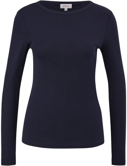 Slim fit shirt met lange mouwen van puur katoen