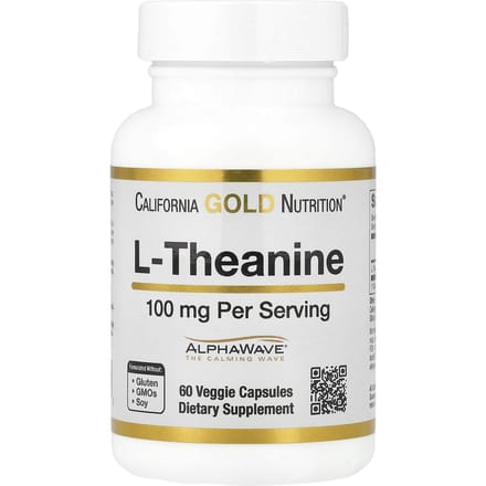 L-Theanine met Alphawave®, 100 mg, 60 vegetarische capsules