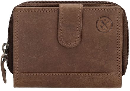 Hide & Stitches Portemonnee Johan van Amstel Donker Bruin
