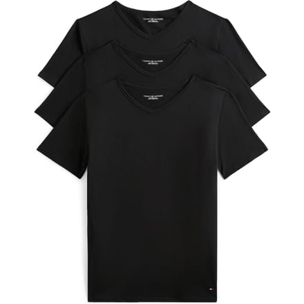 Tommy Hilfiger Stretch Vn Tee Ss 3-pack Black/black/black Taglia: M | Magliette basic Outlet | Uomo | Nero