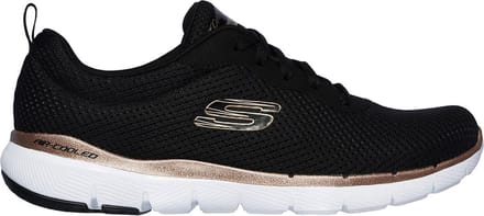 Skechers Flex Appeal 3.0-First Insight Dames Sneakers - Black/Rose Gold