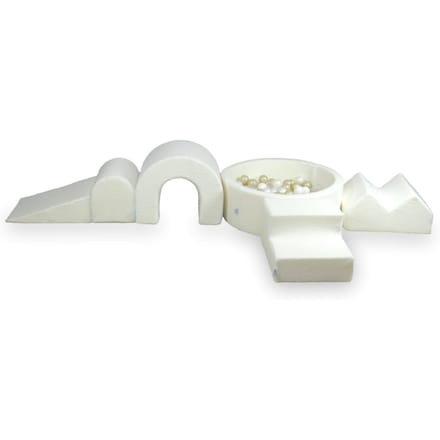 Foam speelset met rond ballenbad + 5 elementen