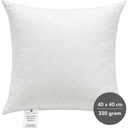 Kussenvulling 40x40 cm – Binnenkussen / Opvulkussen – 320 Gram – Vierkant Sierkussen Binnenvulling – Stevig & Vormvast – Wit