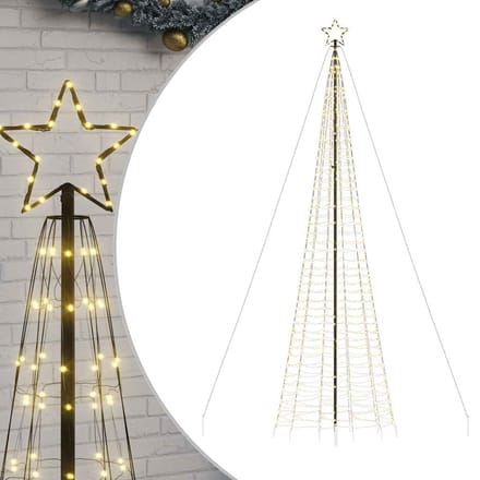 vidaXL - LED-kerstboom - met - spikes - 1534 - LEDs - warm - wit - 500 - cm