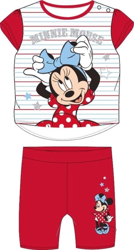 Minnie Mouse pyjama - maat 68 - Disney shortama - rood