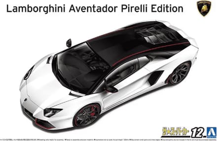 Aoshima Modelbouwpakket Auto - 06121 Lamborghini Aventador Pirelli Edition 2014 Car Plastic - 1:24 - Modelbouw