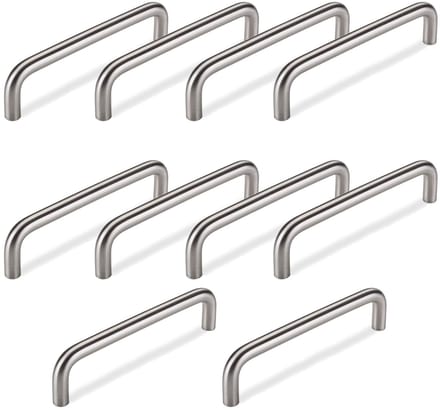 10 x Meubelgreep BG03e Boorgatafstand 128 mm geborsteld Beugelhandgreep van SOTECH