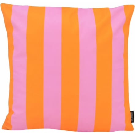 Gek op kussens! Sierkussen streep oranje/roze | 45 x 45 cm | katoen/polyester