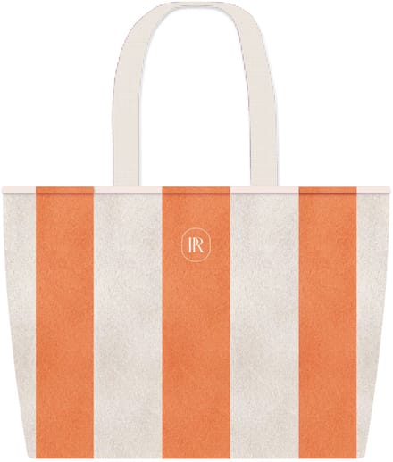 Place Réservée Classic beach bag 45x35cm peach