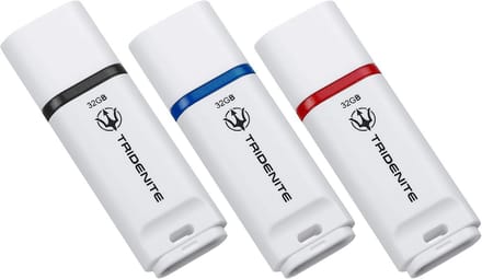 3-Pack USB Sticks 32GB USB 2.0 - Flitsdrives Wit met Kleurcodering