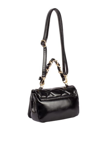 Faina Schoudertas in metallic look Dames zwart