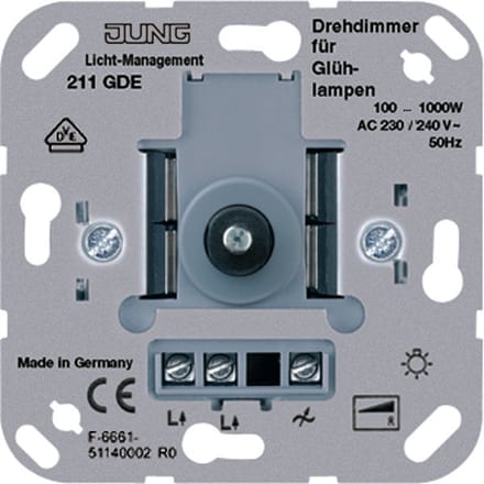 Jung Lichtmanagement Dimmer - 211GDE - E2G5W