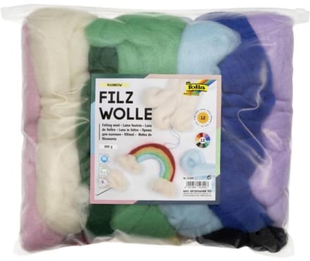 Folia knutselvilt set - Sprookjesachtige wol in 12 kleuren.