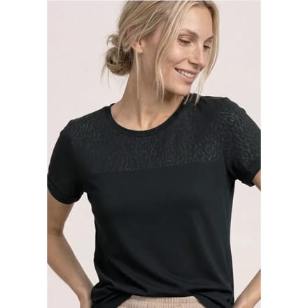 Shirt met korte mouwen en burnout details