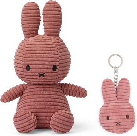 Nijntje Corduroy Dusty Rose Bundel - knuffel en sleutelhanger
