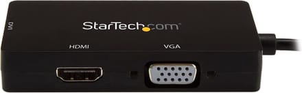 StarTech.com USB-C MultiPort AV / multimedia paneel - 3-in-1 USB-C Aan HDMI DVI or VGA - ekstern videoadapter