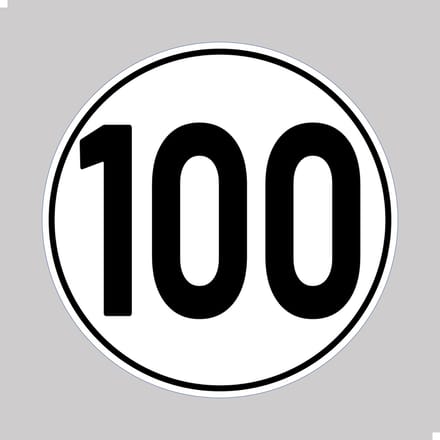 100km per uur sticker - Caravan - Camper -