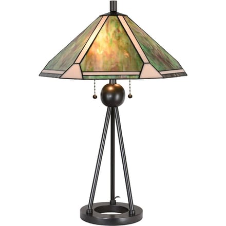 Lumilamp Tiffany Tafellamp Ø 50x73 cm Groen Bruin Metaal